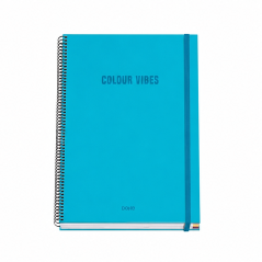 Dohe Colour Vibes Cahier spirale A4 cyan 100 feuilles
