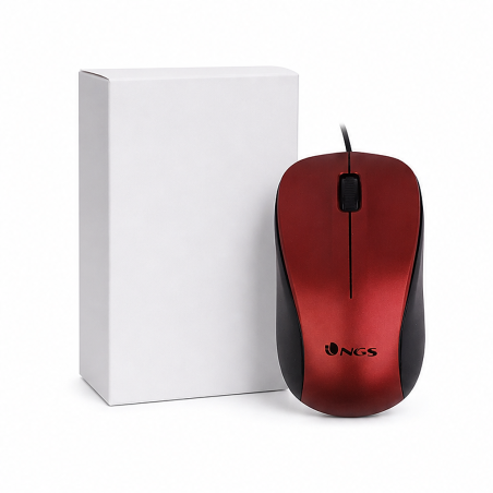 NGS Crew Red souris USB 1200 DPI ambidextre