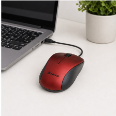 NGS Crew Red USB 1200 DPI ambidextrous mouse