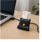 Aisens USB-C Smart Card and DNI Reader Black