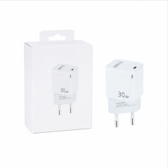 Chargeur mural Tooq GaN USB-C PD 30 W blanc