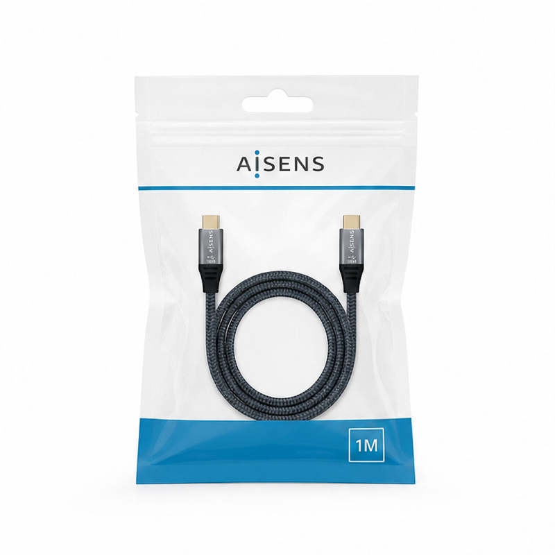 Aisens câble USB-C 2.0 1 m gris 100 W
