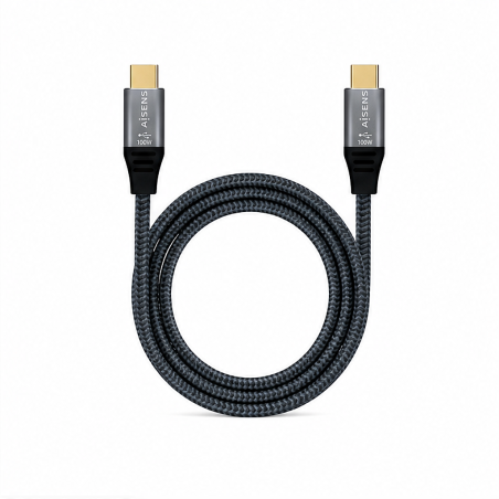 Aisens câble USB-C 2.0 1 m gris 100 W