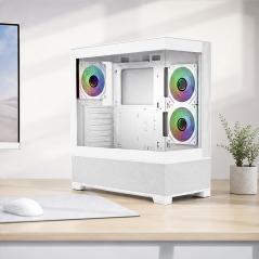 Cooler Master Elite 690 Wood Boîtier ATX blanc