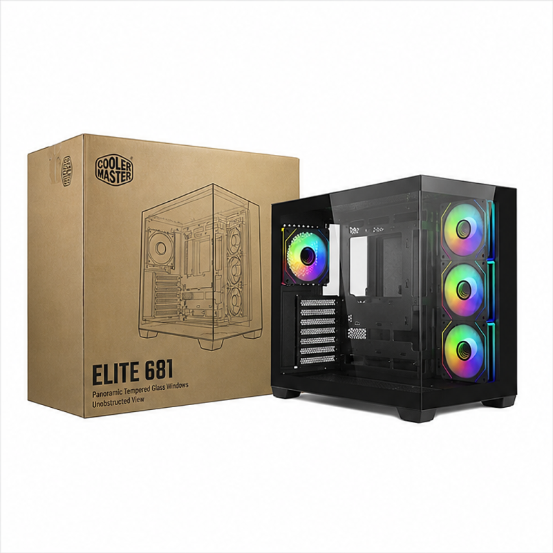 Cooler Master Elite 681 ATX Case Black