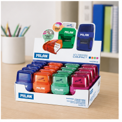 Boîte 16 gommes taille-crayons COMPACT Milan