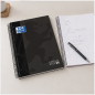Oxford Europeanbook 5 cahier A4+ 120 feuilles quadrillage 5x5 mm couverture plastique, couleurs assorties, lot de 5