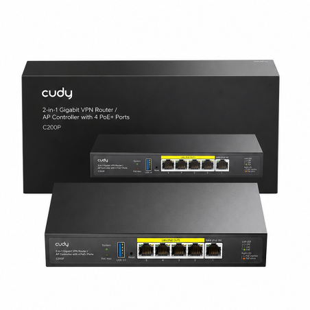 Cudy C200P Routeur VPN Gigabit avec 4 ports PoE+