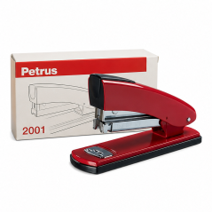 Petrus 2001 Red Metal Stapler, 30-Sheet