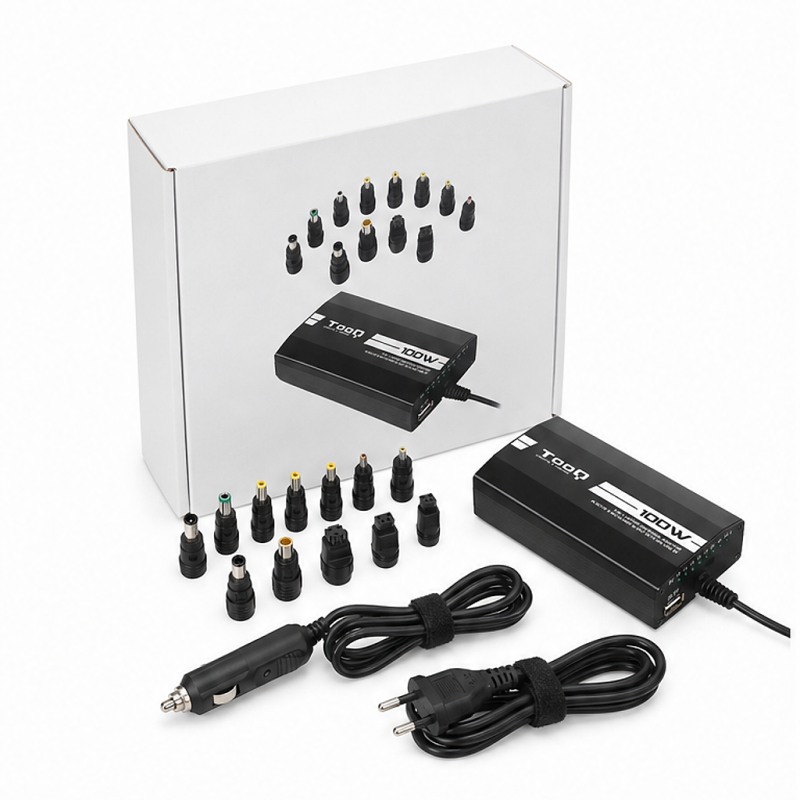 Tooq TQLC-100BS01M Chargeur universel 100 W pour portable