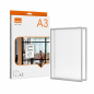 Nobo self-adhesive magnetic frame A3 silver, pack of 2