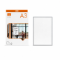 Nobo cadre magnétique autocollant A3 argent, lot de 2