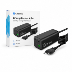 Coolbox ChargeMaster 4 Pro 100W GaN noir