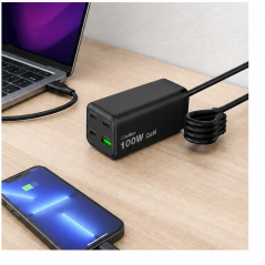 Coolbox ChargeMaster 4 Pro 100W GaN noir