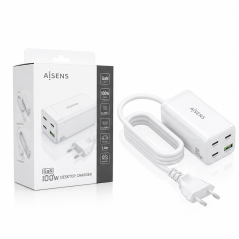 Chargeur bureau Aisens GaN 100 W blanc | USB-C