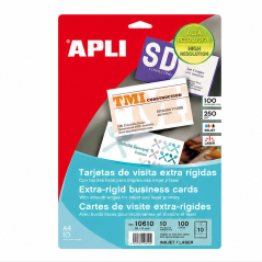 Apli White Matte Business Cards 250 gsm, 10 Sheets