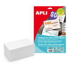 Apli White Matte Business Cards 250 gsm, 10 Sheets
