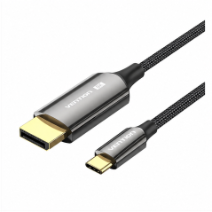 Câble Vention USB-C vers DisplayPort 8K, 2 m, tressé, noir