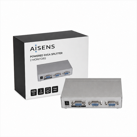 Aisens répartiteur SVGA 2 moniteurs alimenté