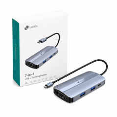 Leotec 7-in-1 USB-C Docking Station | Gray