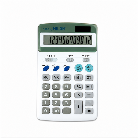 Calculatrice de bureau Milan 12 chiffres blanche