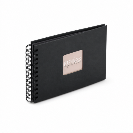 Hama Fine Art spiral photo album 24 x 17 cm, 50 black pages, black