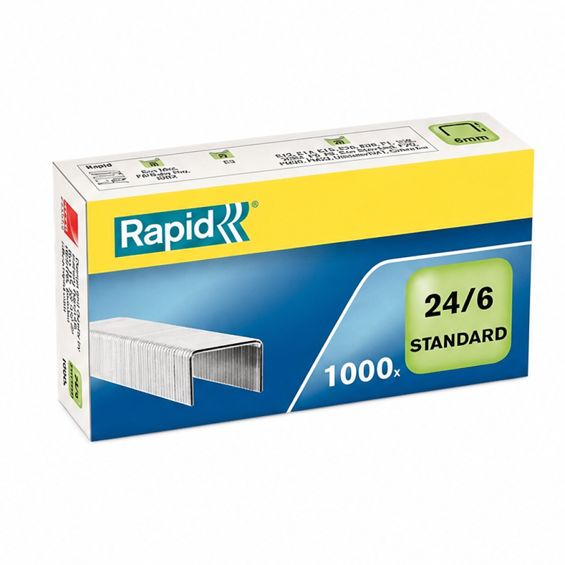 Rapid Standard 24/6 Staples, Box of 1000