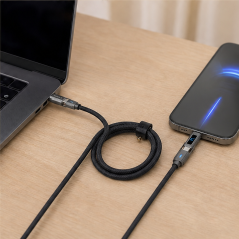 Câble USB-C Nanocable 4 en 1 1 m, 27 W, noir