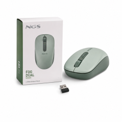 NGS Fog Dual Green souris sans fil ergonomique