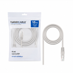 Nanocable RJ45 Cat6 UTP Network Cable 15 m Grey