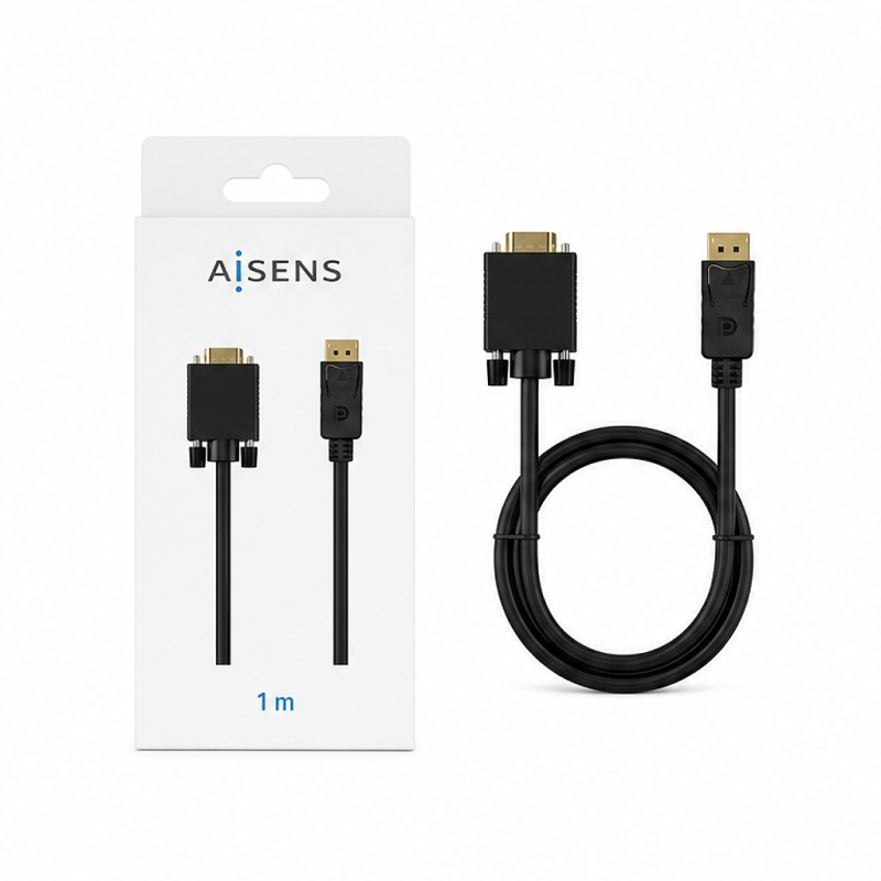 Câble convertisseur DisplayPort vers VGA Aisens 1 m noir