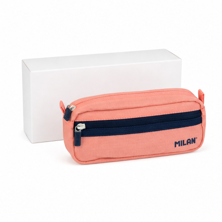 Trousse Milan 430 rose à 2 fermetures, 21 cm