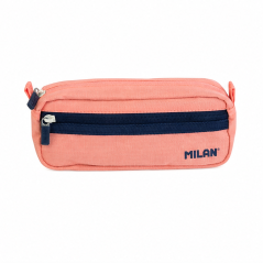 Trousse rectangulaire Milan 430 since 1918 à 2 fermetures, rose