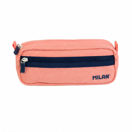 Trousse rectangulaire Milan 430 since 1918 à 2 fermetures, rose