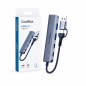 CoolBox HUB4 Lite USB-C/A 4 ports aluminium gris