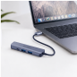 CoolBox HUB4 Lite USB-C/A 4-port aluminum gray