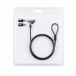 Tooq Nano security cable with key for laptops 1.5 m dark gray