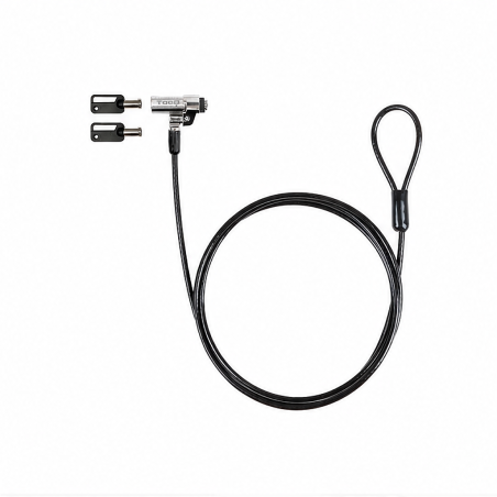 Tooq Câble de sécurité Nano avec clé pour portables 1,5 m gris foncé