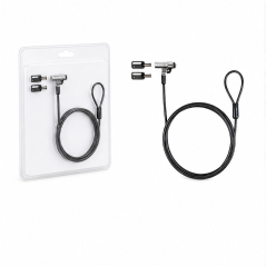 Tooq câble de sécurité Nano à clé 1,5 m gris foncé