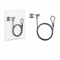Tooq Câble de sécurité Nano avec clé pour portables 1,5 m gris foncé