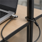 Tooq Câble de sécurité Nano avec clé pour portables 1,5 m gris foncé