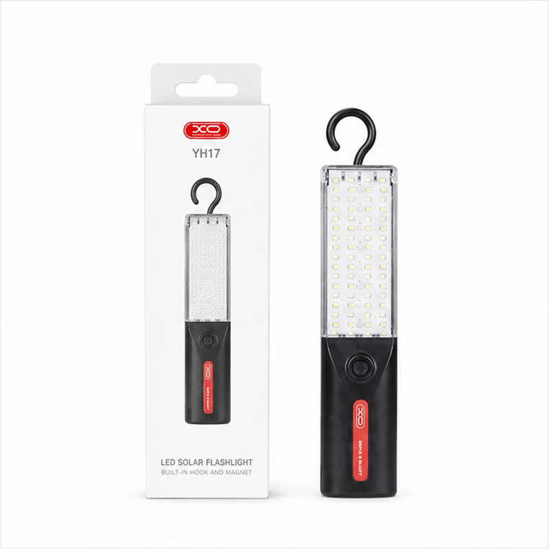XO YH17 Black LED Solar Flashlight