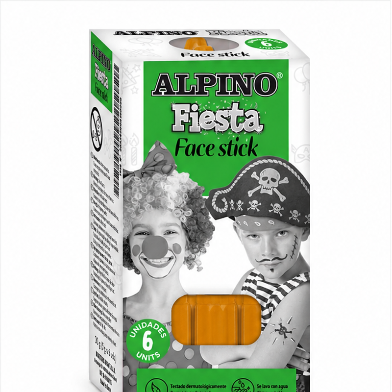 Alpino Face Stick orange, étui de 6 barres
