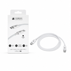 Subblim USB-C Cable 100W 1 m White