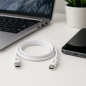 Subblim Cable Plus USB-C 100W 1 m White
