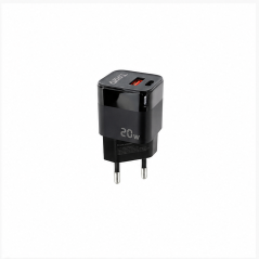 Chargeur mural Tooq TQWC-QCPD20 20W, noir