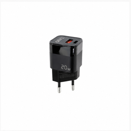 Chargeur mural Tooq TQWC-QCPD20 20W, noir