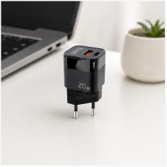 Chargeur mural Tooq TQWC-QCPD20 20W noir