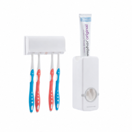 InnovaGoods Diseeth distributeur de dentifrice avec porte-brosses