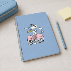 Safta Snoopy Folio Spiral Notebook 80 Sheets Blue